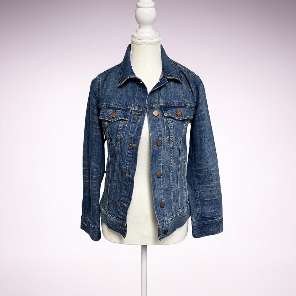 Madewell Blue Jean Jacket, EUC, no tears or bare areas, has all buttons, P2P 17” - Picture 1 of 13